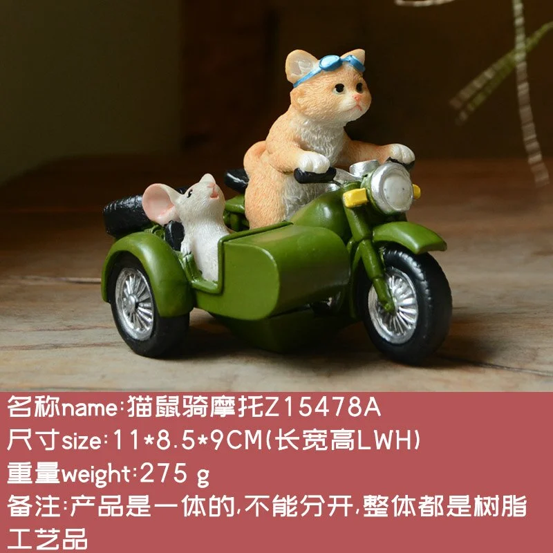 Everyday Collection Cute Cartoon Cat Animal Figurine Miniature Fairy Desk Ornament Modern Home  Decoration Gifts for Girls