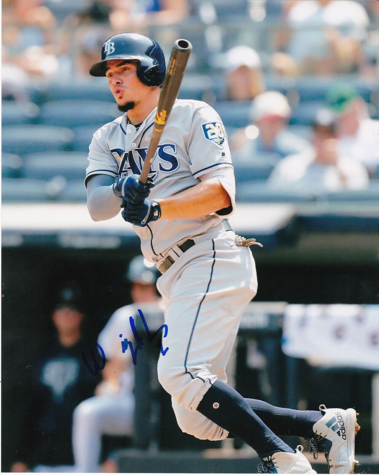 WILLY ADAMES TAMPA BAY RAYS ACTION SIGNED 8x10