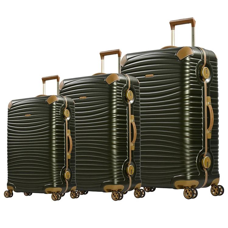 Eminent Hard-Shell Lightweight 3-Piece Luggage Sets, Zipper Less with 4 Double Spinner Wheels (E9R1-3, 20/24/28 Inches Suitcase Set)