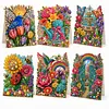 6pcs DIY Garden Diamond Painting 3D Greeting Card