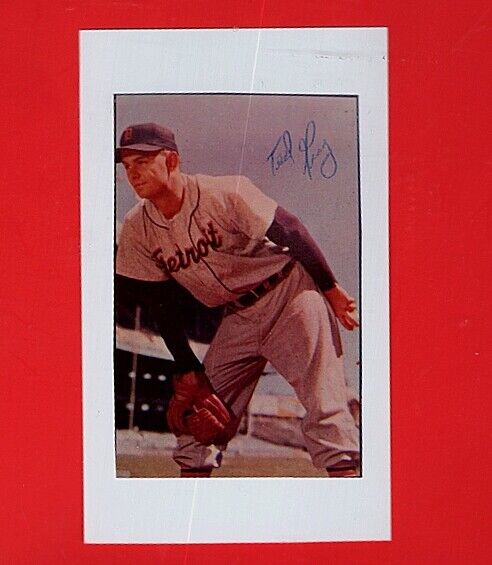 1953 TED GRAY-DETROIT TIGERS AUTOGRAPHED COLOR Photo Poster painting ON 3X5 CARD-(d.2011)