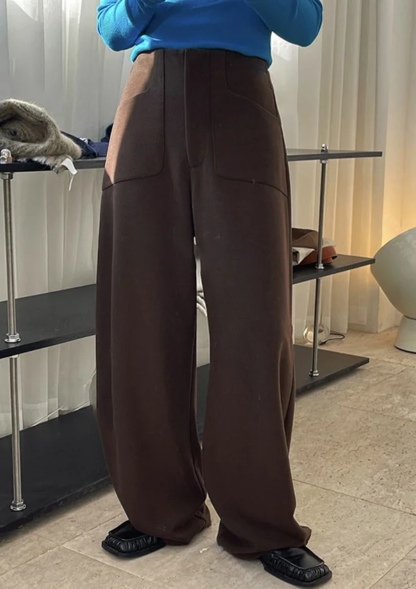 Loose Retro Curved Casual Pants