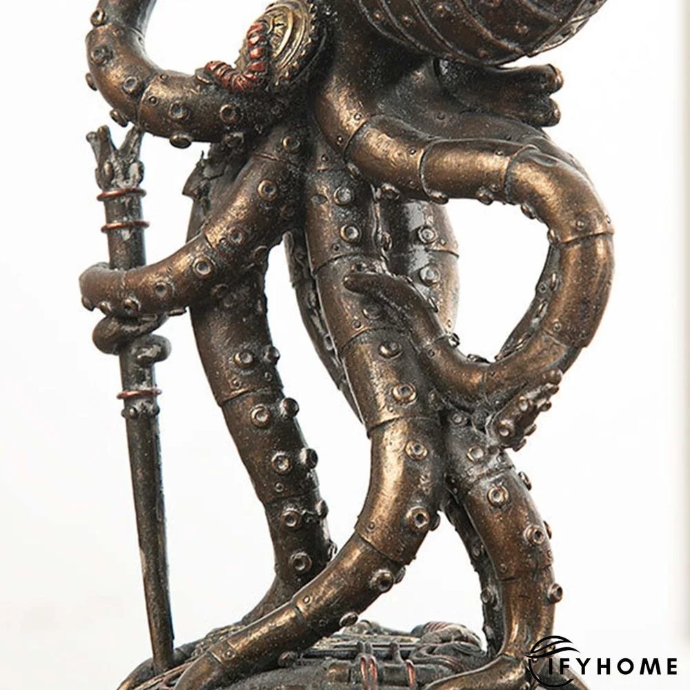 Steampunk Style Mechanical Traveler Octopus Sculpture | IFYHOME