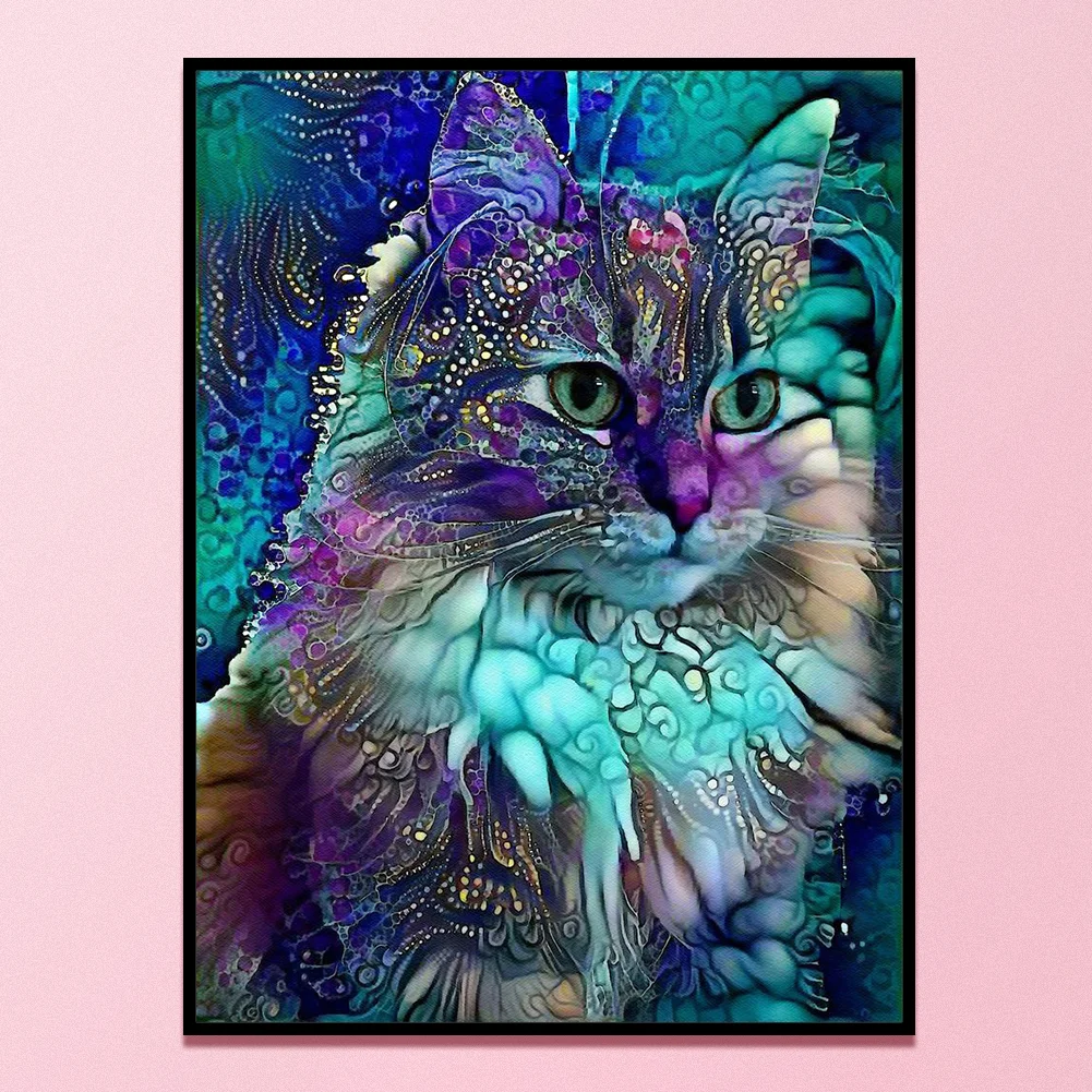 (counted Stamped)cat-cross Stitch 40*54cm