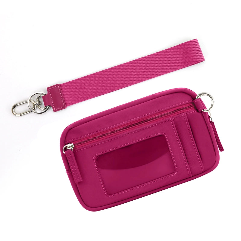 In Stock Hot Lulu Same Transparent PVC Card Bag Wrist Bag Portable Bank Card Change Purse
