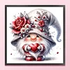 Flower Gnome - 18CT Stamped Cross Stitch - 30*30cm - Cartoon