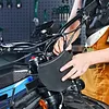 Electric Bike Number Plate for SUR RON S/X SUPER73 Ebike Motocross Off-Road Front License Plate with Cable Ties Lightweight (Black)