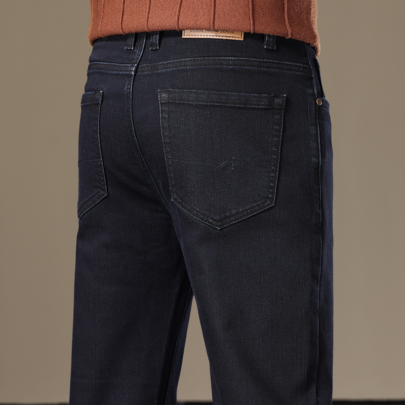 Smart Casual Trousers – 2025 New Men's Business Casual Jeans High Quality Elastic Fit Straight Classic Blue Trousers Autumn Male Pants Brand Clothes | Bayuyun