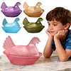 Vintage Hen on Nest Dish with Lid Plastic Chicken-Shaped Candy Dish Tabletop Dessert Plate Snack Bowl for Snacks Dessert Cookies Home Kitchen Office Tabletop Decor