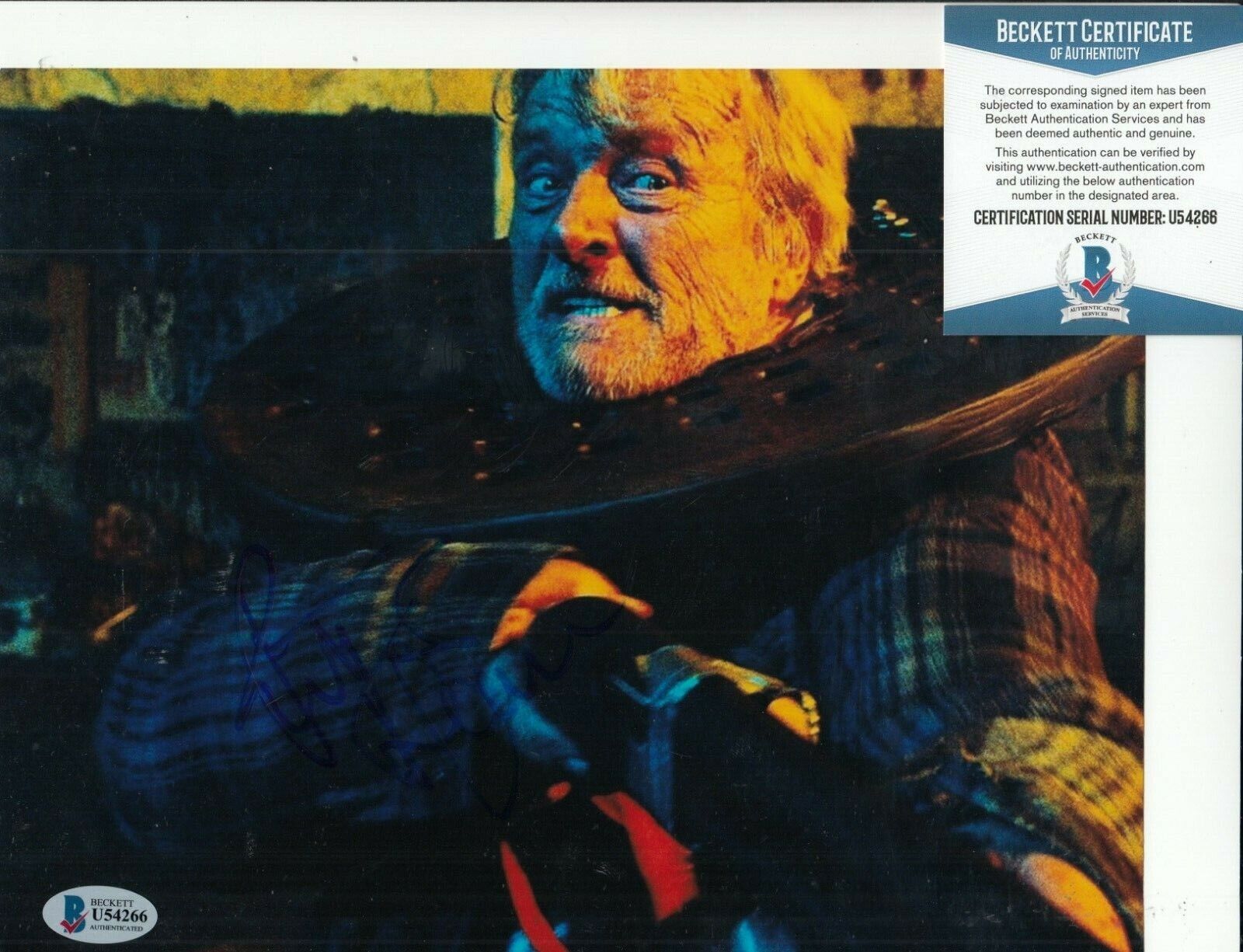 RUTGER HAUER signed (HOBO WITH A SHOTGUN) 8X10 *PROOF* Photo Poster painting BECKETT BAS U54266