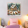 Christmas Cottage-11CT Stamped Cross Stitch 45*45cm/17.72*17.72in