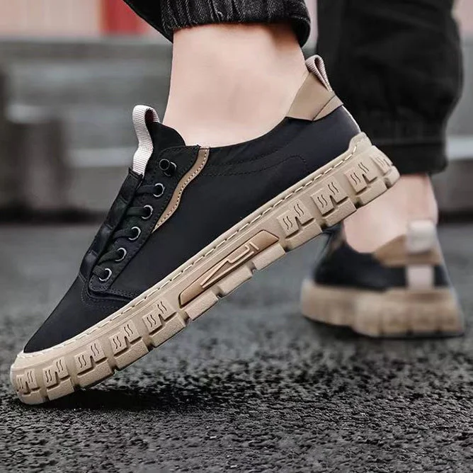 Slip-On Lace Up Casual Canvas Flat Casual Shoes