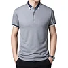 Elegant Solid Color Polo Shirt