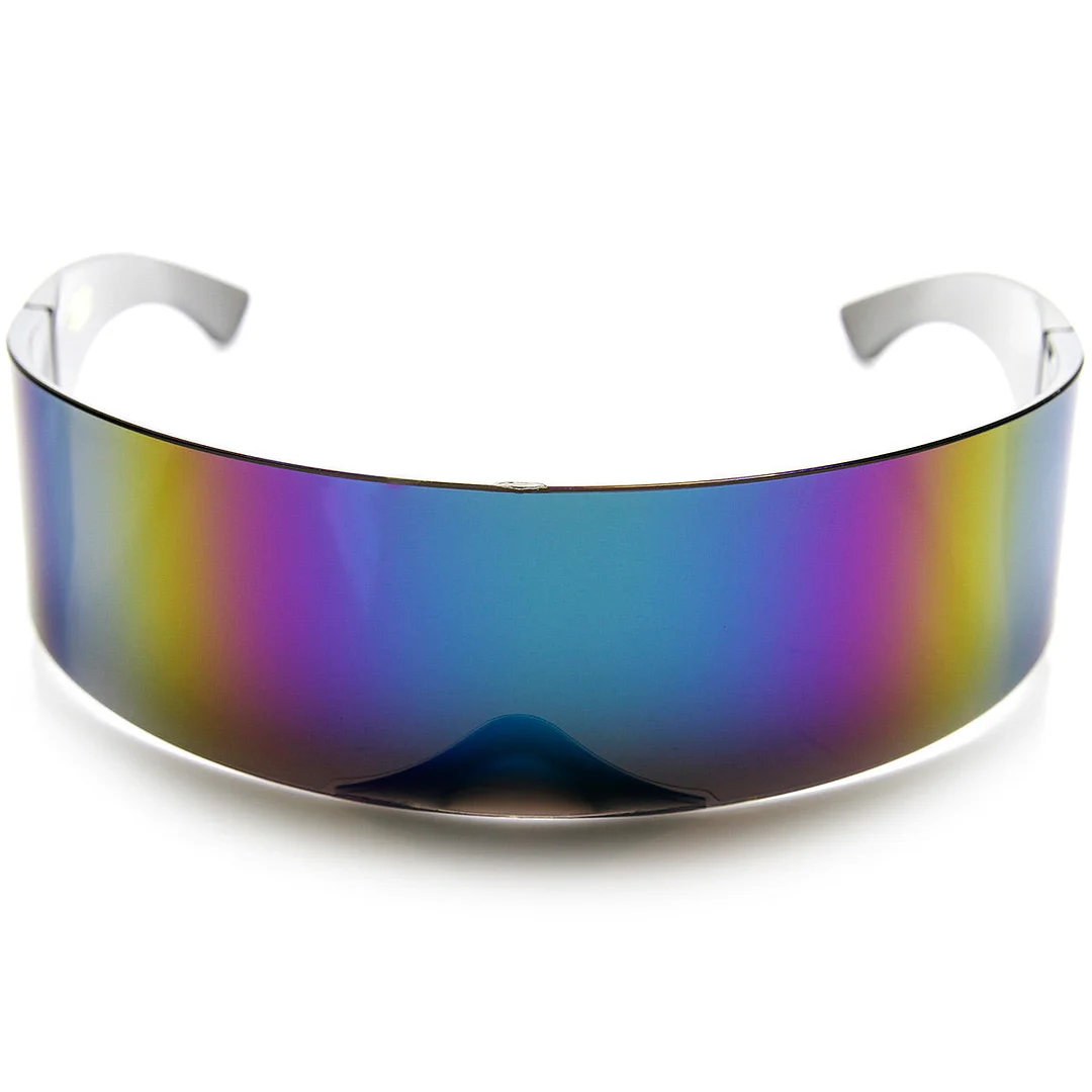 Futuristic Wrap Around Monoblock Shield glasses