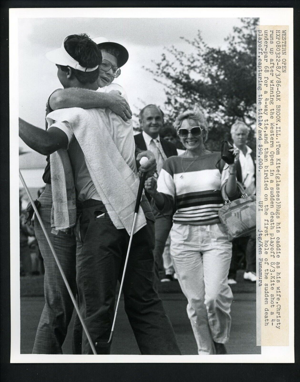 Tom Kite wins 1986 Western Open Golf Tournament Press Photo Poster painting