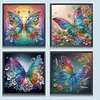 (US Local)4Pack Butterfly-Crystal Rhinestone Diamond Painting(30x30cm)
