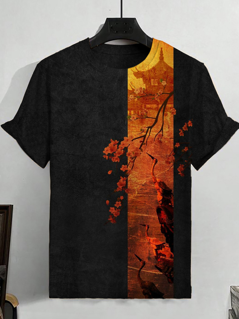 【2plan】Blossom Printing Pigment Short Sleeve T-shirt Blossom Printing Pigment Short Sleeve T-shirt - 2PLAN | 60