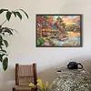 Rue au bord de la rivi&egrave;re-perceuse ronde peinture diamant-50*35cm