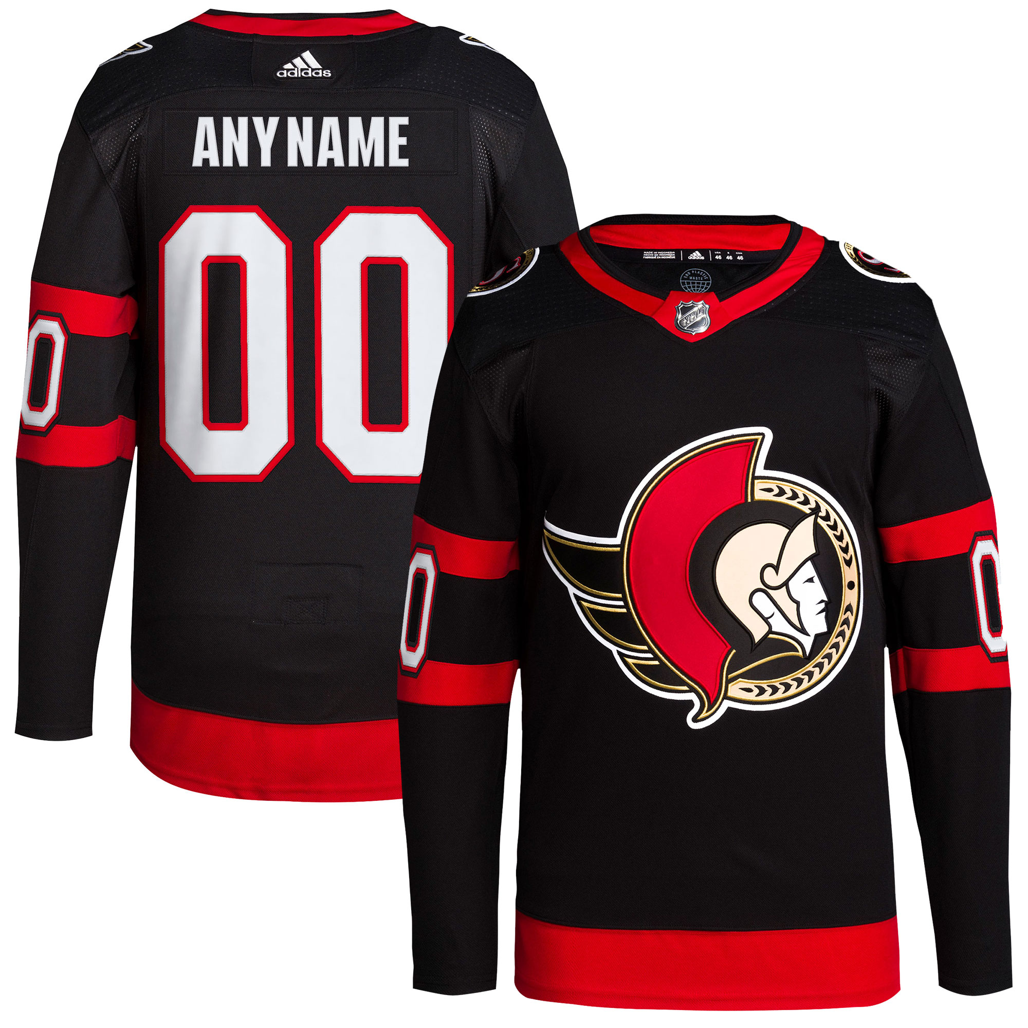 Ottawa Senators   Home  Primegreen  Custom Jersey – Black mysite