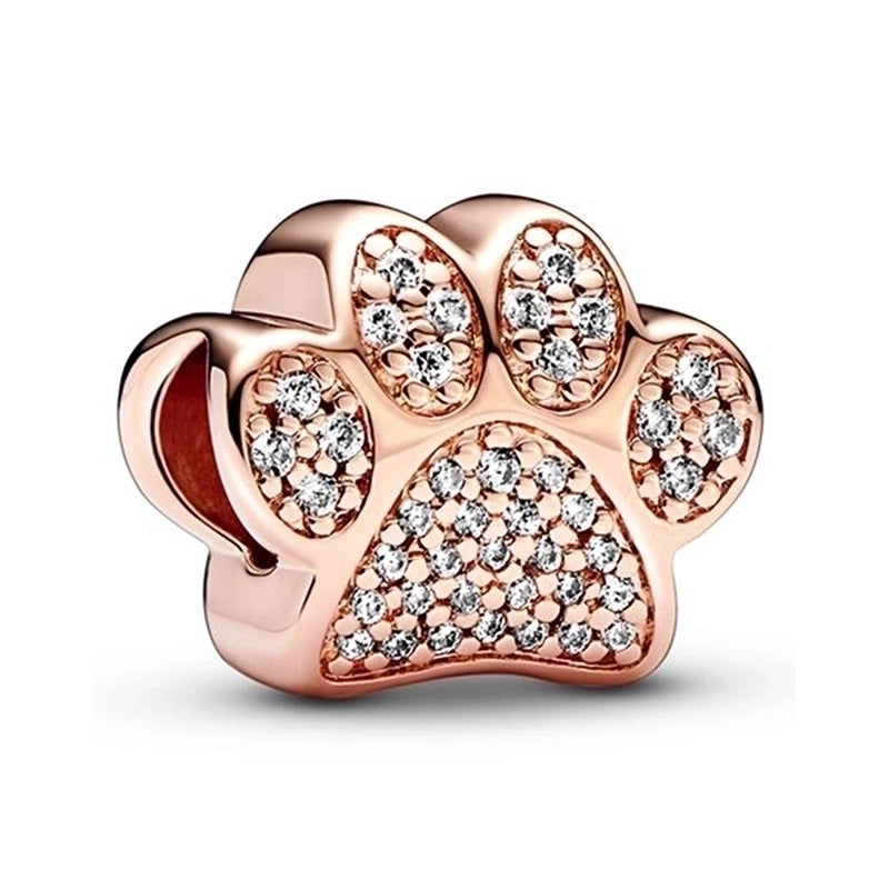 10 Pieces Cartoon Style Geometric Animal Metal Plating Inlay Rhinestones Jewelry Accessories