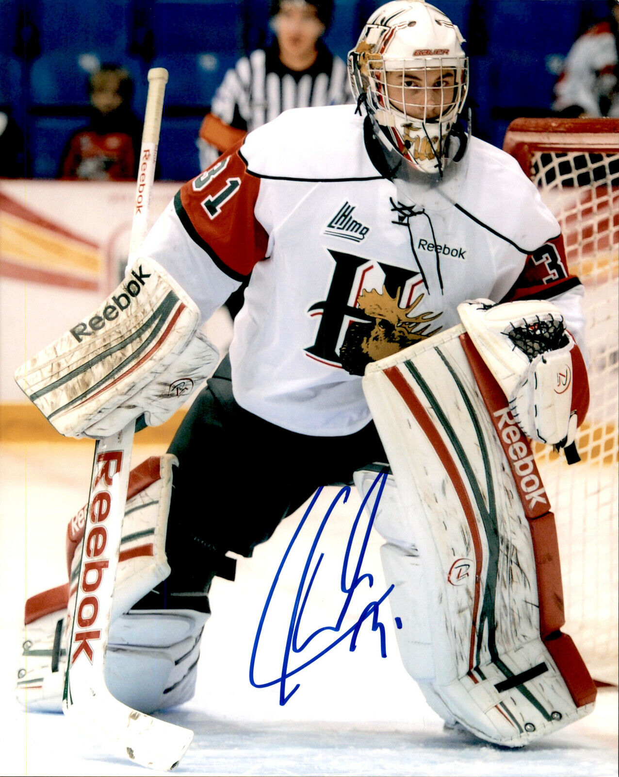 Zach Zachary Fucale SIGNED 8x10 Photo Poster painting HALIFAX MOOSEHEADS / WASHINGTON CAPITALS 2