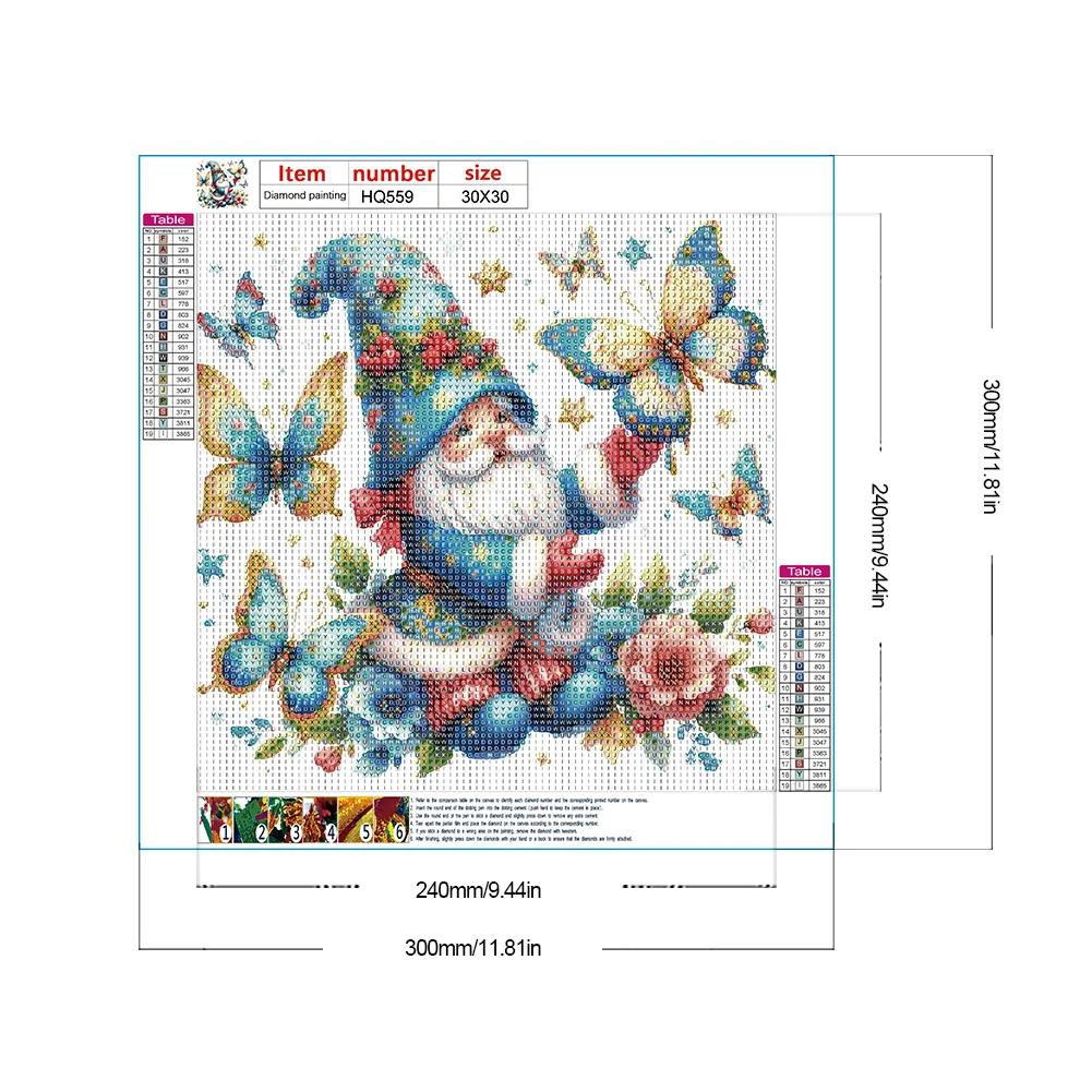 Diamond Painting - Full Round Drill - Christmas Gnome(Canvas|30*30cm)