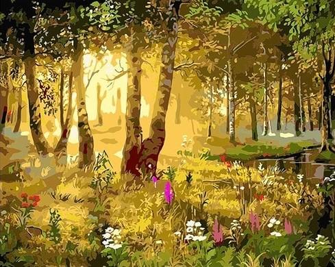 

Sunny Forest Scenery – Paint By Numbers - 40*50CM, 501 Original