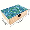 5D DIY Diamond Painting Handmade Wood Storage Box Crystal Storage Case (Mandala)