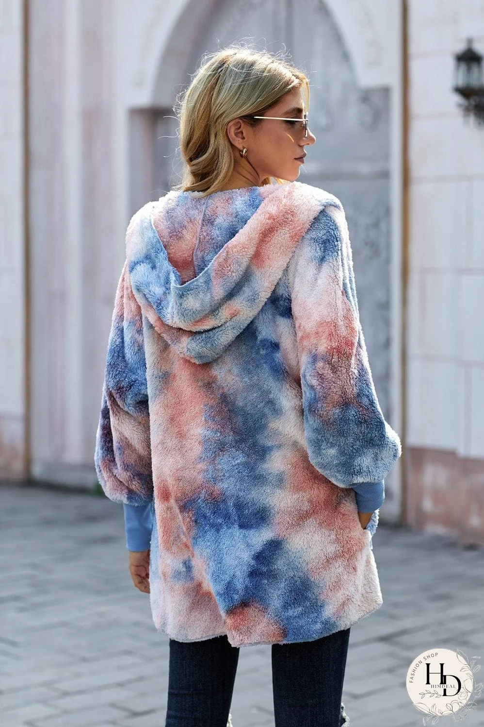 Tie-Dye Hooded Fleece Jacket