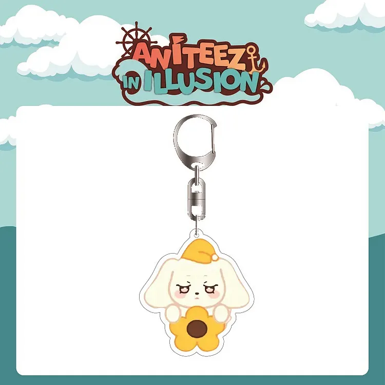 officialateezshop ATEEZ Aniteez In Illusion Cartoon Acrylic Keyring