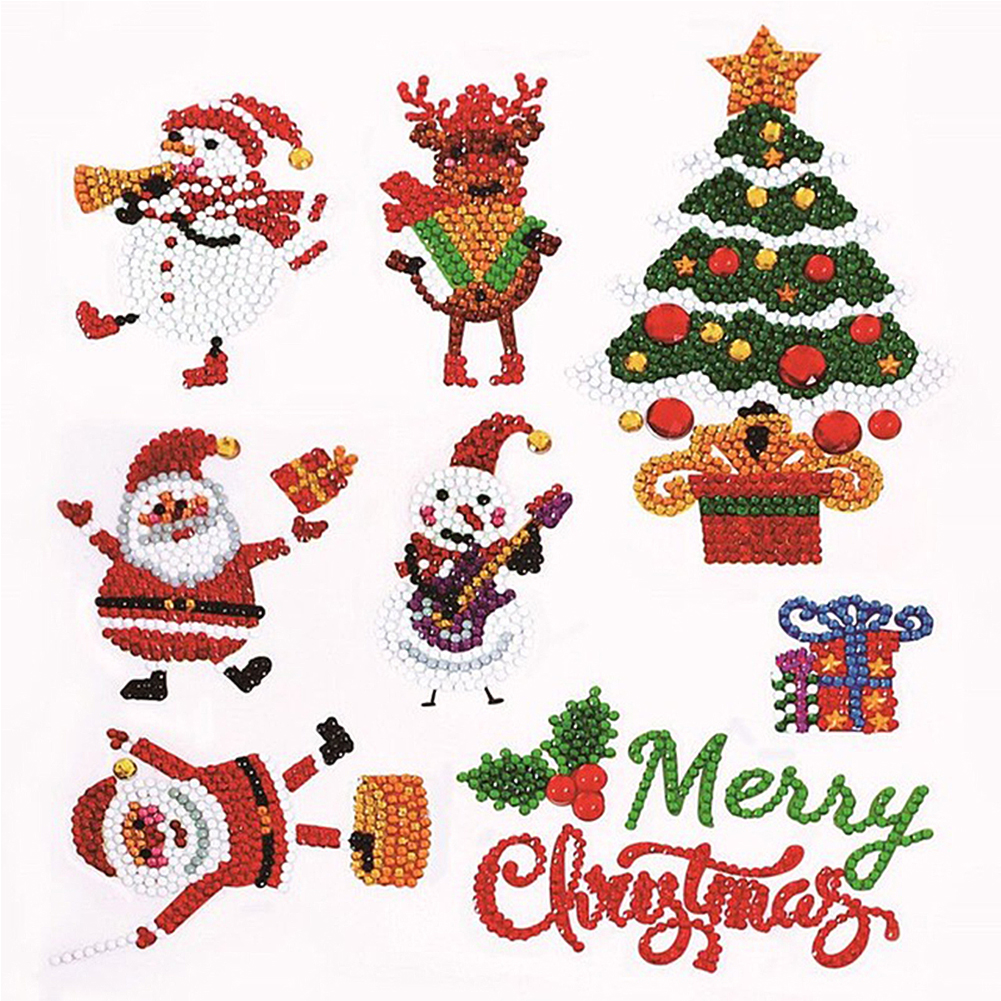 

9pcs Christmas Series - 5D DIY Craft Sticker, 501 Original