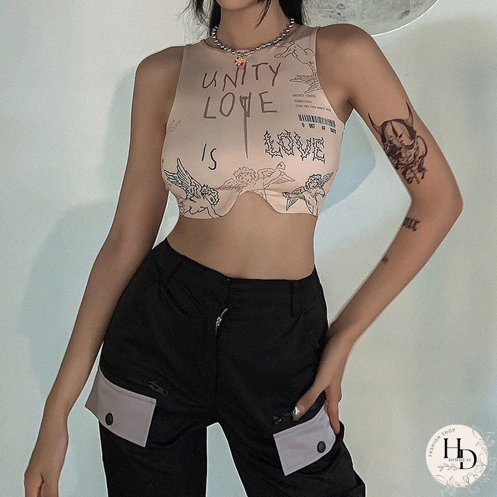 Retro Tribal Ethnic Style Vest Summer Women Camisole Fashion Street Casual Wear Crop Tops