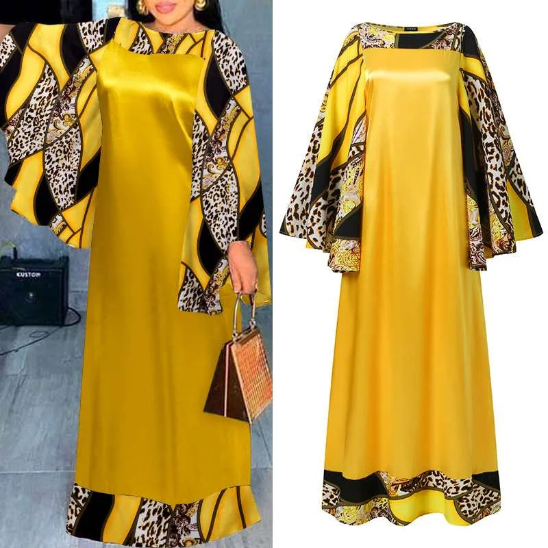 VONDA Party Maxi Dress 2022 Autumn Women Long Sleeve Baggy Vestidos Vintage Printed O Neck Elegant Robes Fall Loose Sundress