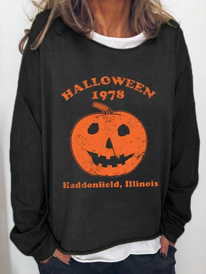 Women's Casual HALLOWEEN 1978 Printed Sweater