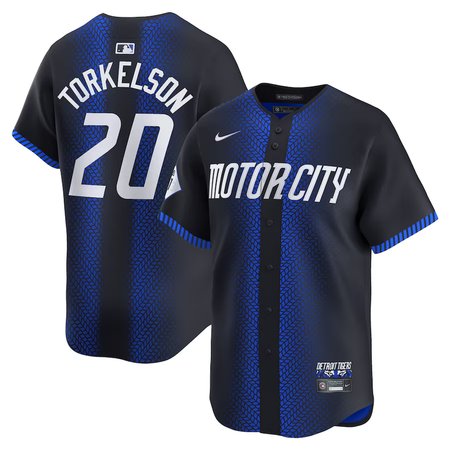 Men's Detroit Tigers #20 Spencer Torkelson  Navy 2024 City Connect Limited Jersey
