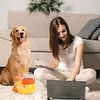The Little Yellow Duck Pet Feeder Can Be Pressed And Rotated To Release Food And Relieve Boredom