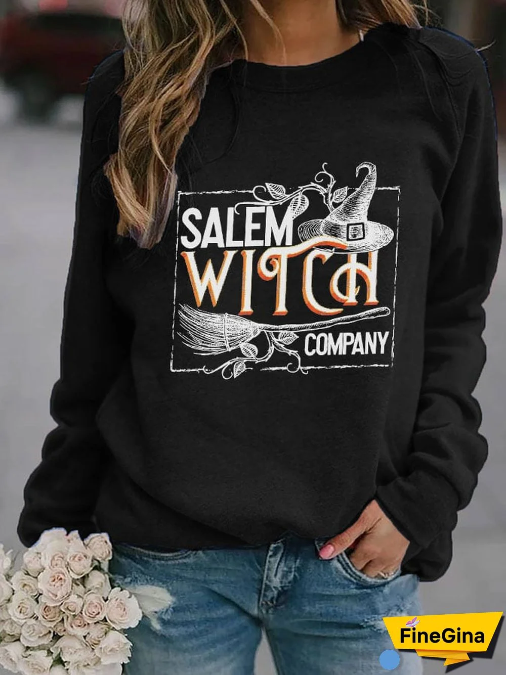 Fashion Print Long Sleeve Sweatshirt