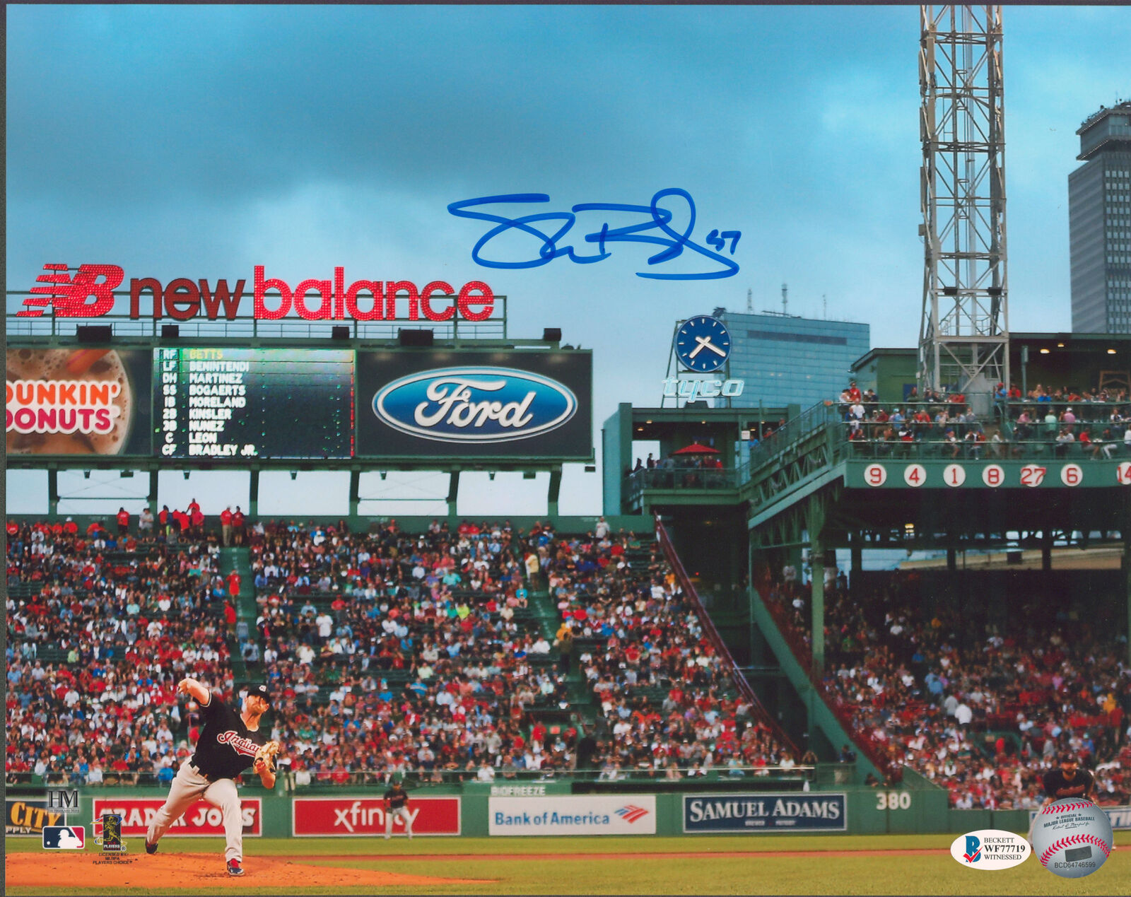 Indians Shane Bieber Authentic Signed 11x14 Photo Poster painting Autographed BAS Witnessed