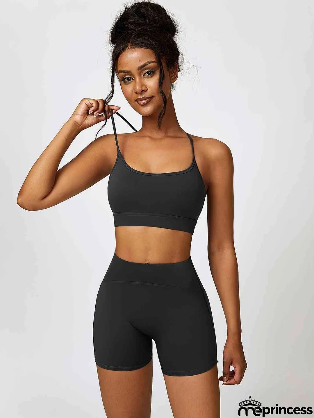Sport Bra and Wide Waistband Shorts Set