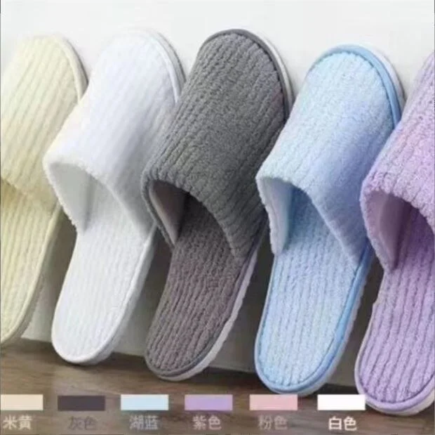 5 Pairs Winter Slippers Men Women  Hotel Disposable Slides Home Travel Sandals Hospitality Footwear One Size on Sale