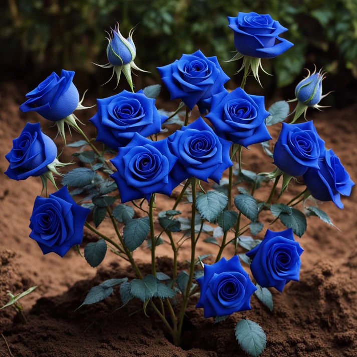 Mesmerizing Elegance: Blue Midnight Rose Seed Assortment - Enchant Your Garden🌙💙