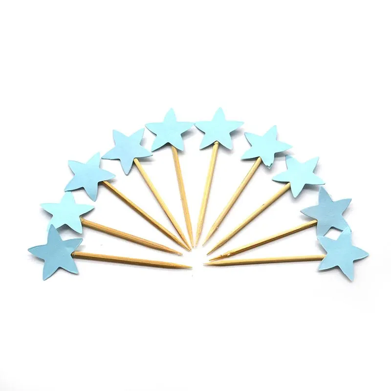 20 Pcs Handmade Lovely Glitter Heart Star Cupcake Toppers Birthday Wedding Party Decoration Cake Decoration Food Picks Supplies