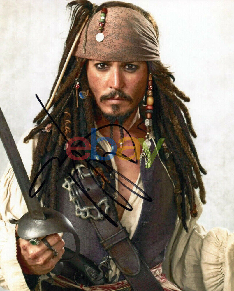 Johnny Depp signed 8 x 10 Photo Poster painting reprint