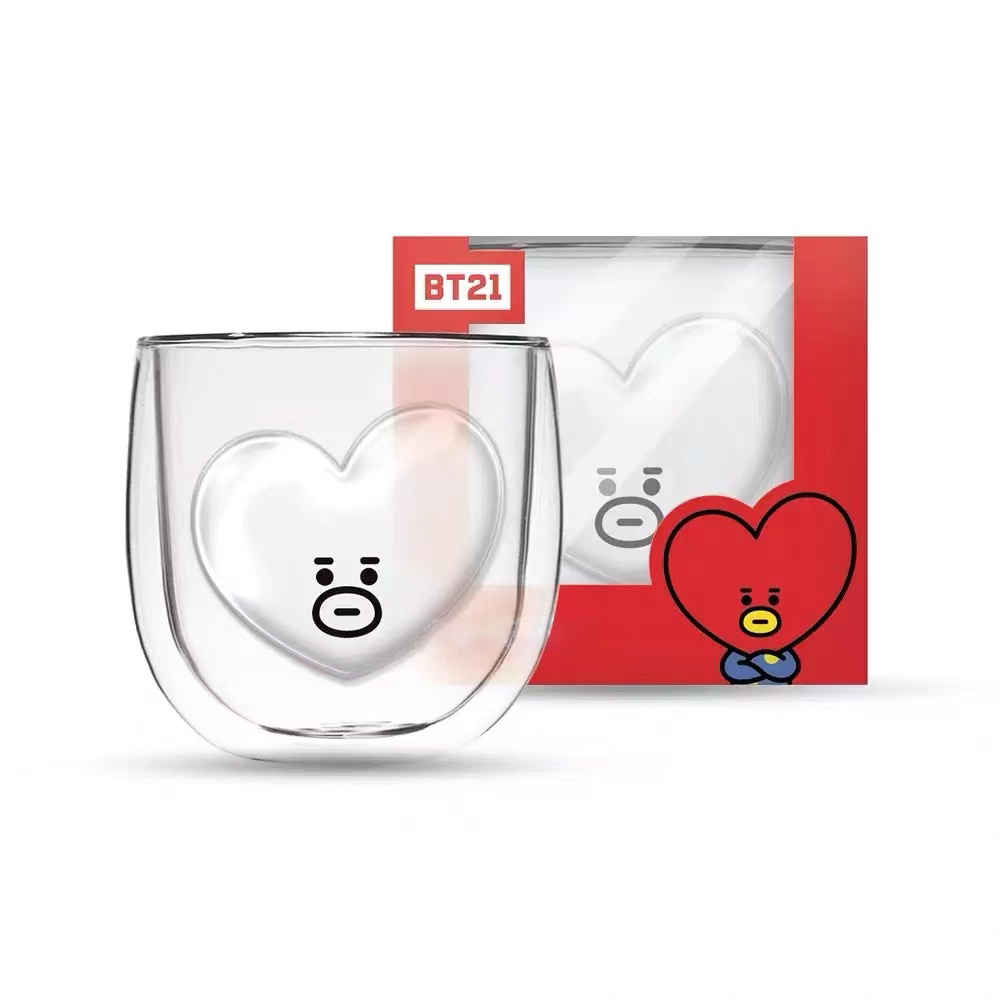 BT21 Koya Double Wall Glass Cup