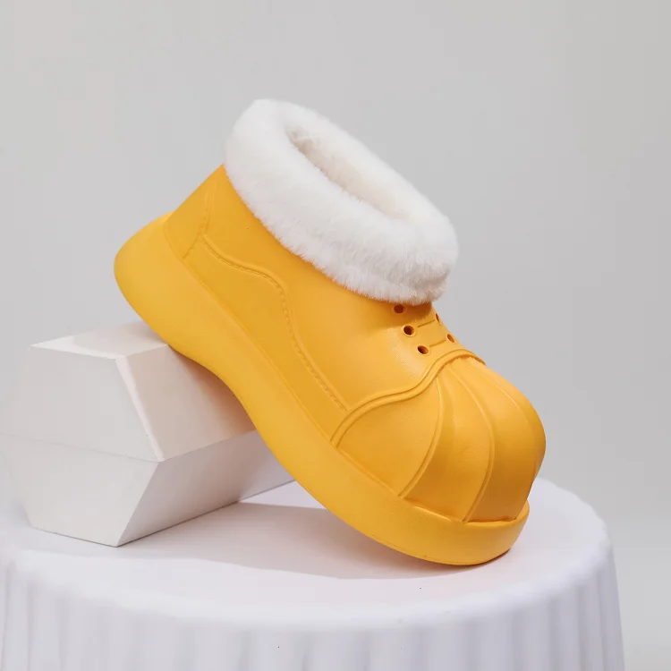 Women's Rainproof Anti-slip Plush And Cute Shell Snow Boots  Stunahome.com