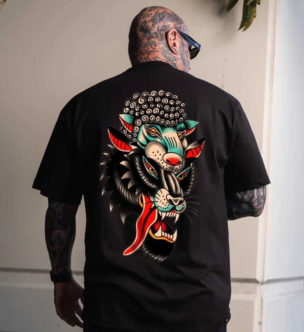 Two Panthers Graphic Print T-shirt