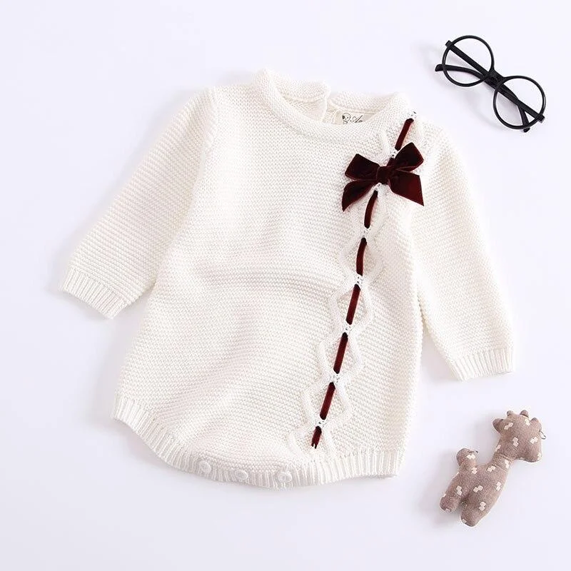 Newborn Baby Girls Boys Knitted Romper Baby Clothes Cotton Pompom Woolen Baby Rompers Ruffle Infant Baby Boys Jumpsuit Overalls