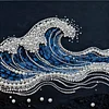 DIY Pearl Painting Waves for Home Wall Decor with Frame(30*30cm)