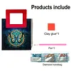 Sac &agrave; main DIY peinture en diamant avec poign&eacute;e carr&eacute;e, sac fourre-tout en peinture en diamant, kits de tote fourre-tout polyvalents, peintures en diamants, sacs &agrave; main cr&eacute;atifs pour femmes, cadeau artisanal pour filles (papillon en disque)