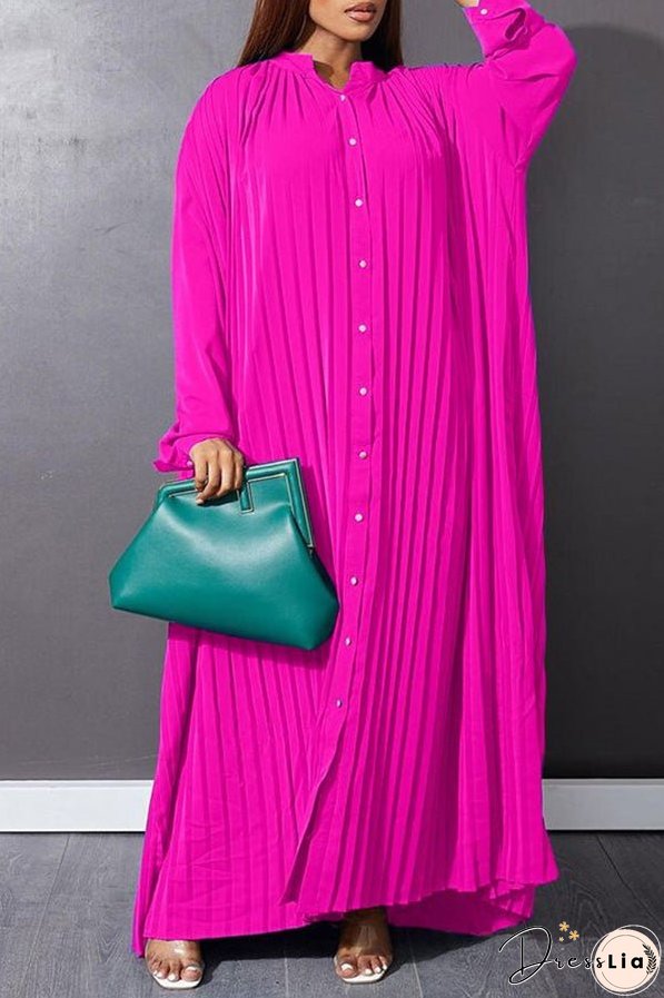 Trendy Pleated Smock Maxi Dress
